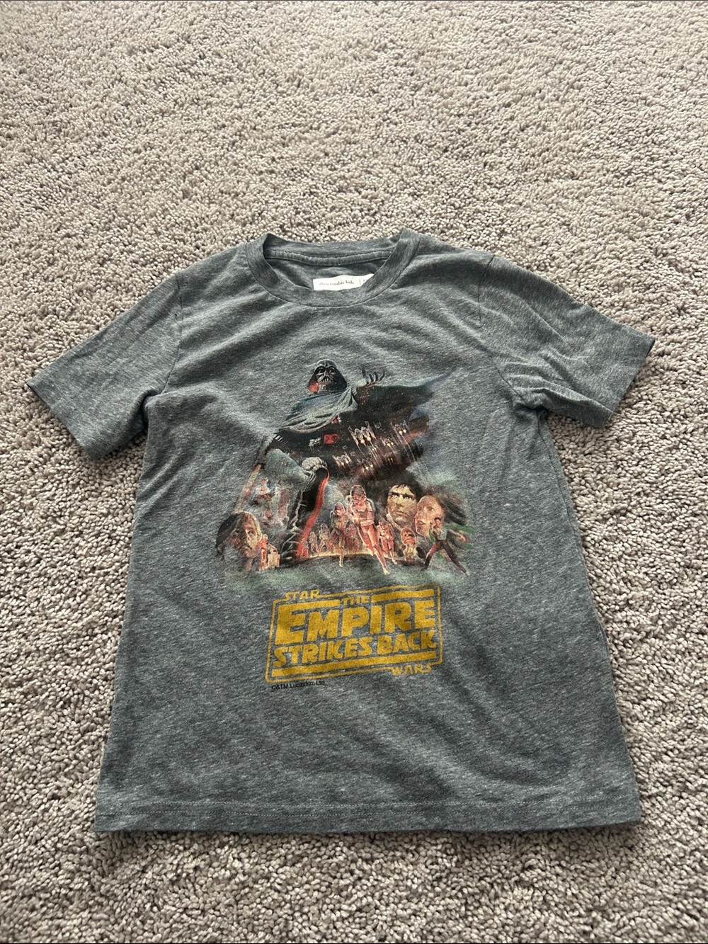 abercrombie kids Gray Star Wars Empire Strikes Back Graphic Tee